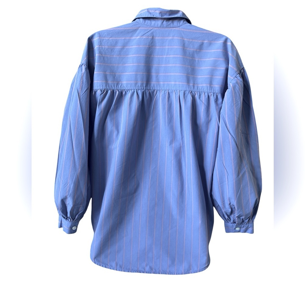 Rails Lavender and Coral Striped Button Down Shirt - image 6